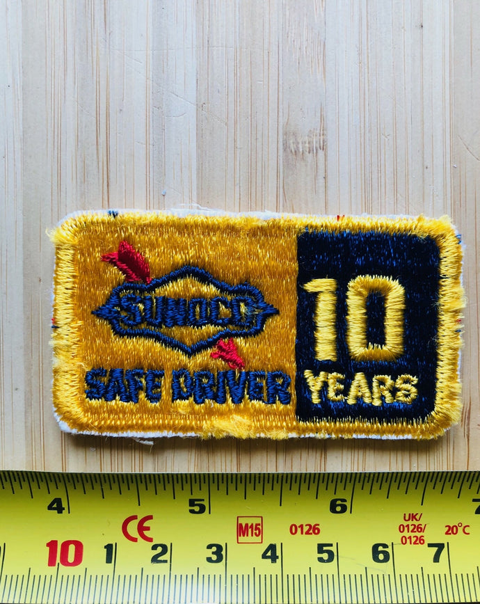 Vintage Sunoco Safe Drive 10 Years Patch