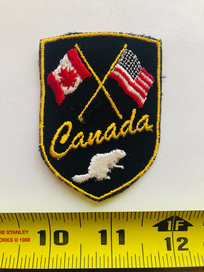 Canada US Flag Vintage Patch