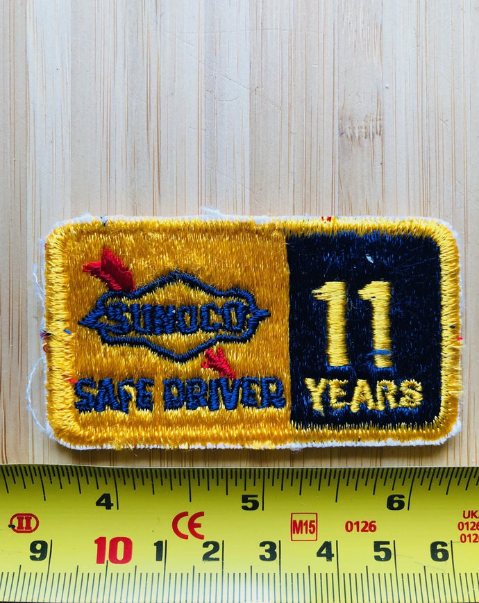 Vintage Sunoco Safe Drive 11 Years Patch