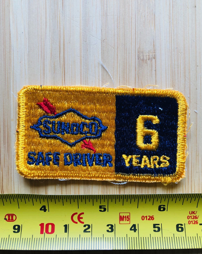 Vintage Sunoco Safe Drive 6 Years Patch