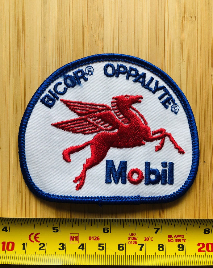 Vintage Mobil Bicor Oppalyte Gas Station Patch
