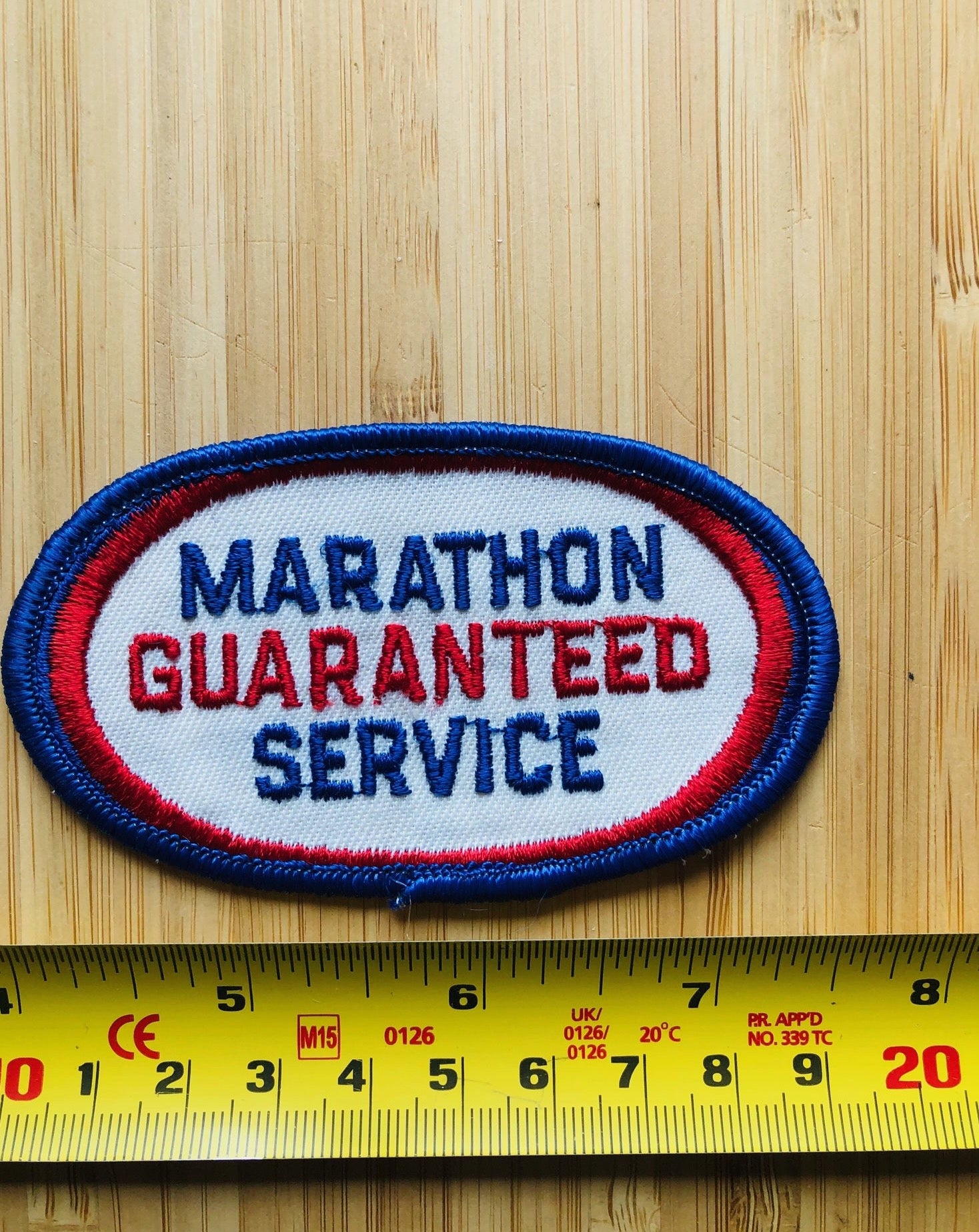 Marathon Racing Patch Vintage Marathon Guaranteed Service Patch – The VintagePatch